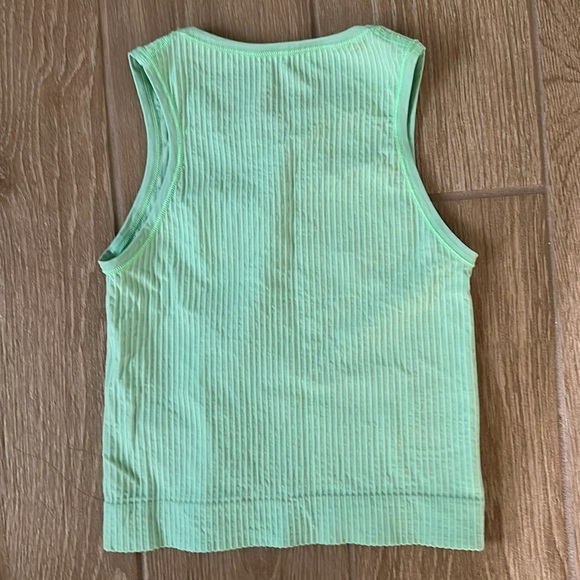 Anthropologie Light Green Ribbed Tank Top - Picture 2 of 6